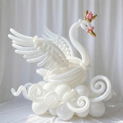 Nobledecor 260 Balloons 100Pcs White Long 12.6 inches, 100pcs