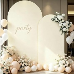 Arch Covers 7.2 and 6ft Wedding Arch Backdrop Cover Set of 2 7.2ft+6ft Beige