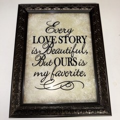 Wedding Framed Art. Love Story