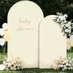 Arch Covers 7.2 and 6ft Wedding Arch Backdrop Cover Set of 2 7.2ft+6ft Beige