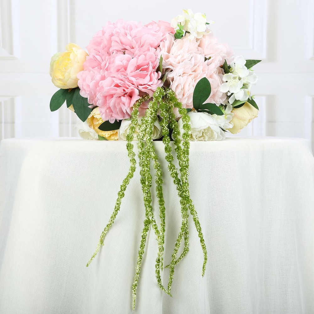 2 pcs 36 in Green Artificial Amaranthus Plant Strands Stems Wedding Decorations