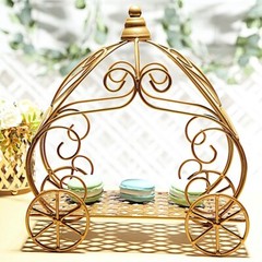 GOLD 11″ tall Cinderella Carriage Stand Party Centerpiece Wedding Decorations