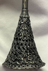 Vintage Posy Tussie Mussie Wedding Bouquet Flower Holder Victorian Gothic-Pewter