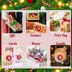 500PCS Christmas Stickers Roll 1.5 in Envelope Seals Round Paper Merry Chirst…
