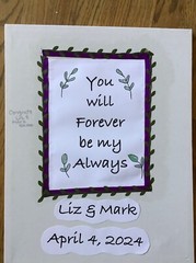 Customized “You will forever be my always” quote decoupage wall art