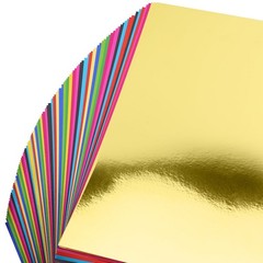 100 Sheets Metallic Mixed Cardstock 12x 12inch-100 sheets, 10 Colors