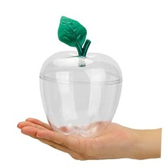 Large Clear Apple Container, Apple Shaped Candy Toy Filling Clear(1 Pack)