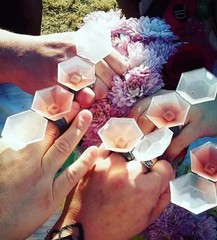 Ring Shaped Fillable Wearable Shot Cups Opening Lids Bachelorette Wedding Party