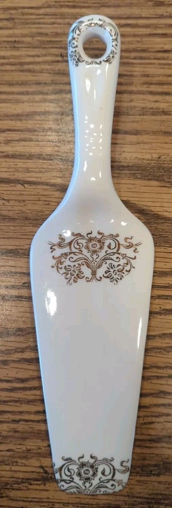 Vintage Decorative Porcelain Cake Server Cutter Holiday Wedding Birthday Etc.