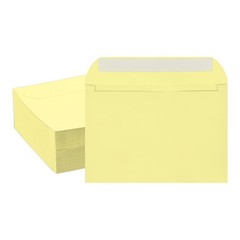100 Pcs Self Sealing Envelopes 7.8×5.5 Inch for Invitations A7 Light Yellow