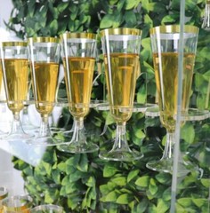5-Tier Clear Acrylic Wine Glass Stemware Rack, 40 Champagne Flute Holder 5ft