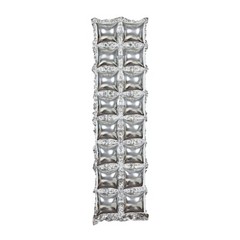 10 Silver 43″ x 11″ Square Design Mylar Foil Balloons Wall Backdrop Events