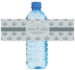 Chandelier Shabby Chic Wedding Anniversary Engagement Party Water Bottle Labels