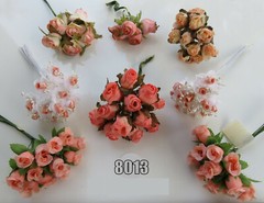 Artificial 🌺 Flowers LOT Floral Decor Wedding Crafts Pink Red Gold Silver Peach