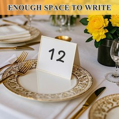 Place Cards Pack of 100 Premium Tent Name Place Cards for Table Setting with Gol
