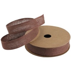 5/8″ Linen Cotton Blend Ribbon 25 Yard Roll – 6 Color Choices