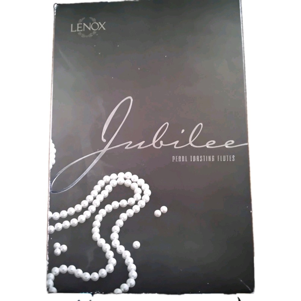 New Lenox Jubilee Pearl Toasting Flutes – Wedding Champagne Glasses – In…