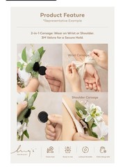 Ling’s moment 2pcs Prom Wrist/Shoulder Corsage Artificial Flower, Girl/Mother…