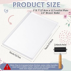 Fuyoooo 5″ x 7″ Gel Printing Plate Starter 5» × 7», as shown in the picture