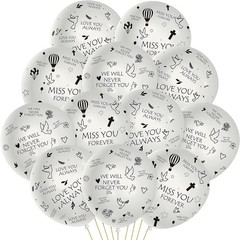 PANTIDE 37Pcs Memorial Balloons Set White Remembrance Funeral 12inch,