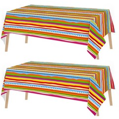 Kochorie 2 Pieces Mexican Party Tablecloth Plastic Cinco De Mayo Tablecloth D…