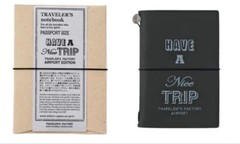 TRAVELER’S notebook Passport size Black – Narita Airport Limited Brass Tag