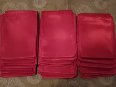 30 PC Red Satin Chair Sash Bow Wedding Party Valentines Day Banquet Reception