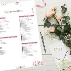 Beautiful Bridal Wedding Planner – 9″ x 11″ Wedding Planner Book and Organizer w
