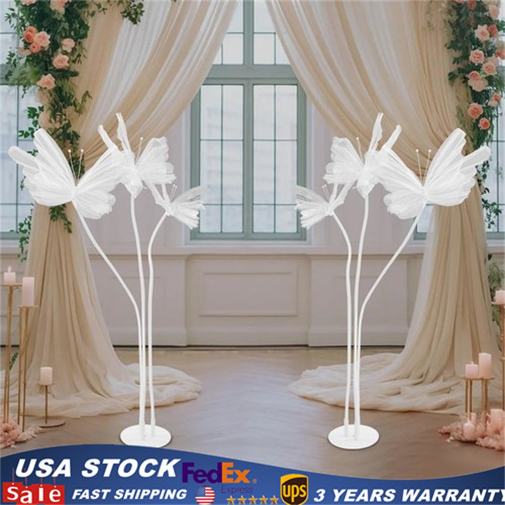 6 Head Butterfly Decoration with Standing Base Artificial Decoration Butterflies