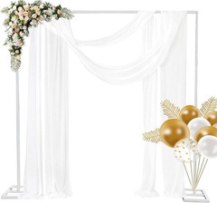 8.2 x 8.2 FT Wedding Arch Backdrop Stand Metal Party Stand Ceremony Decorations