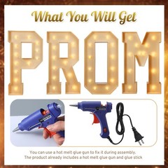 4 Pcs 4ft Graduation Decorations 2025 Prom Marquee Letter Lights Sign LED Mar…
