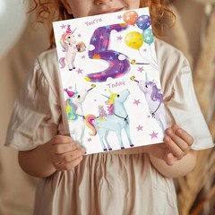 FANCYLUCKY Happy 5th Birthday Card Gift for Girls, Cute 5 Year Old Birthday D…