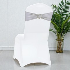Mds Pack Of 50 Spandex Chair Sashes Bow Premium Stretch Chair Cover Band Buckle