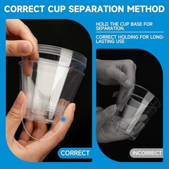 9 oz Clear Plastic Cups 100 packs, Disposable Plastic clear 9 oz 100 pack