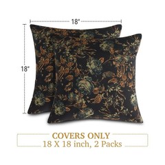 StangH Soft Floral Velvet Throw Pillow Covers for Living Room, 18×18 Vintage …