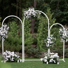 1.5M/1.8M/2M Wedding Arch Backdrop Stand Set of 3 Banquet DIY Balloon Arch Frame