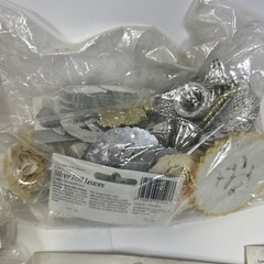 Vintage Wilton Wedding Cake Decorations Toppers Hearts Trims NOS Mixed Lot