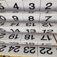 Wedding Table Numbers 1-25 White Plastic Tent Signs for Reception Restaurant