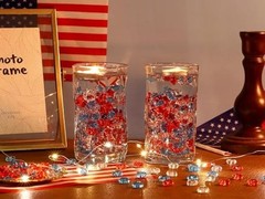 500PCS Acrylic Star Gem Vase Fillers – Red, White, Blue