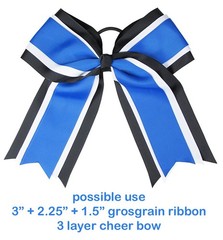 2.25″-3″ Grosgrain Fabric Ribbon for Hair Bow, 5yd 3″ Grosgrain, Blue Mist