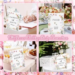 Yookeer 6 Pcs Wildflowers Wedding Table Decor Love in 8×10 inches, multicolor