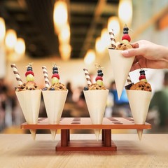 Relaxing Garden 36 Slot Wooden Cone Holder Stand 100 100 Picks 13 X 13 Cone