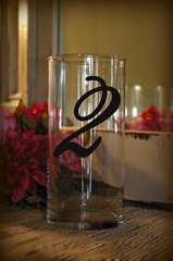 Wedding Table Numbers 1-10,15,20,or 25 Centerpiece Vinyl Sticker Decals (d)