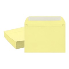 50Pcs A7 Self Sealing Invitation Envelopes 7.8×5.5 Inch Light Yellow