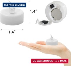 24 Tea Lights Led Flickering with Timer Function (6 hrs on, 18 hrs off), Christm