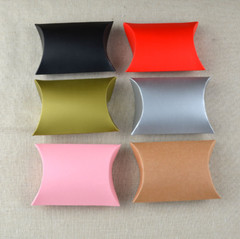 50/100Pcs Candy Box Kraft Paper Pillow Gift Boxes Wedding Party Favors Bags