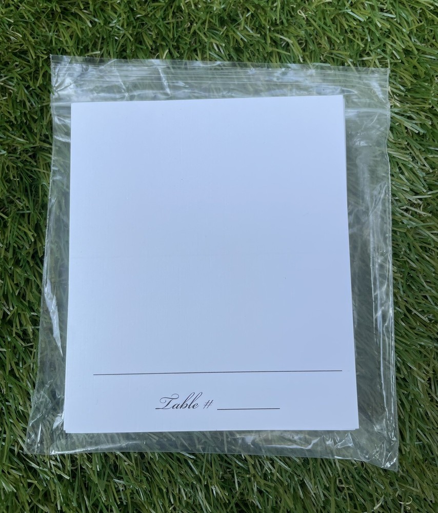 66 Ivory DIY Table Number Place Card Cardstock Folds To 5.5×9 mm Open box
