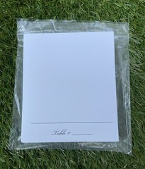 66 Ivory DIY Table Number Place Card Cardstock Folds To 5.5×9 mm Open box