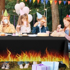 GZBJMYGS Flame Torch Tablecloths 8″ x (Rectangular), Multi Color
