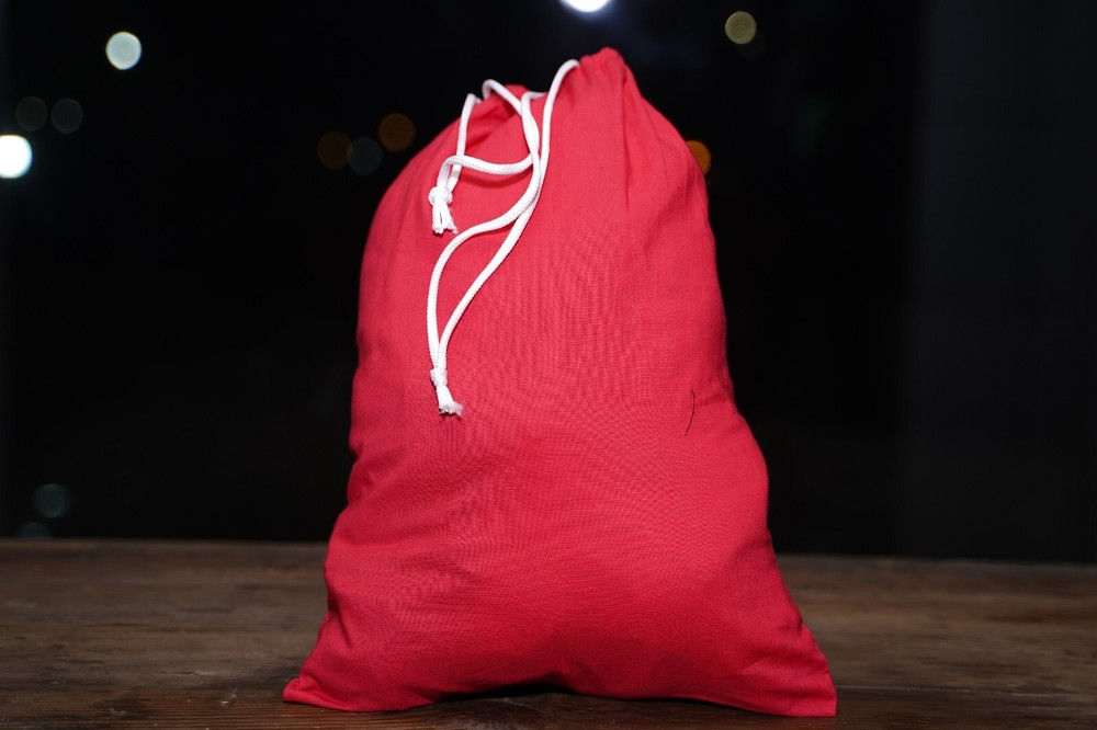 Cotton Double Drawstring Muslin Bags 4″x6″(RED COLOR)-50 count pack